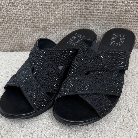 Naturalizer Shoes - Naturalizer Black Sparkle Sandals